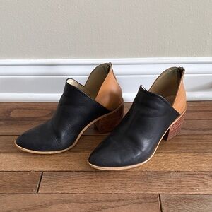 Sseko Black and Tan Heeled Boots